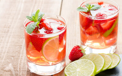 Strawberry Lime Spritz Coktail Recipe
